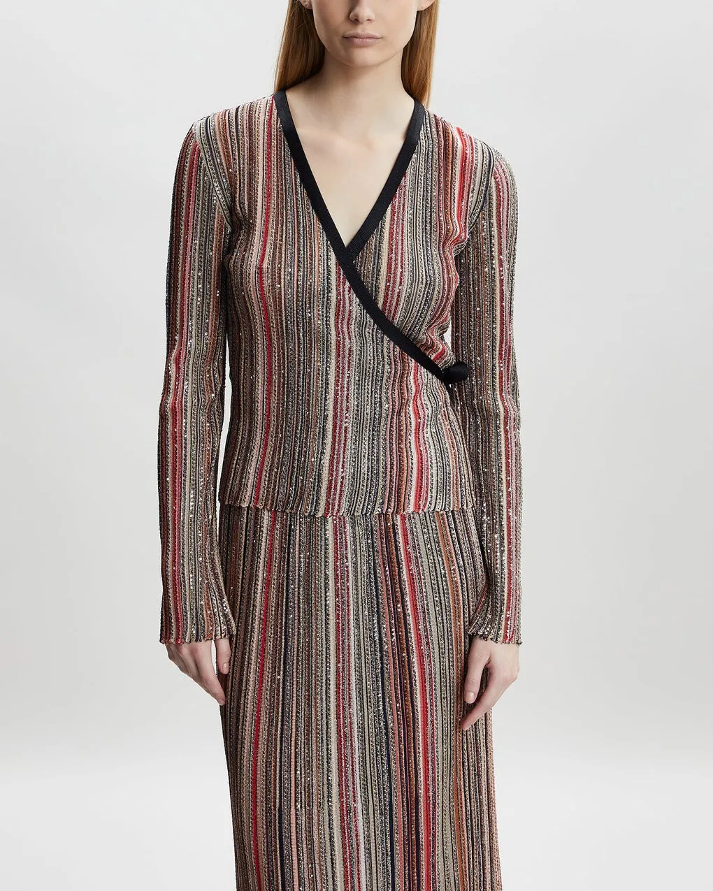 Missoni   Sweater V-Neck Wrap Sequins 